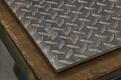 Aluminium checker plate, aluminium checker plate, diamond, 1.5/2.0 mm  thick, sheet cut, 1250 x 750 mm sheet metal, aluminium wart plate
